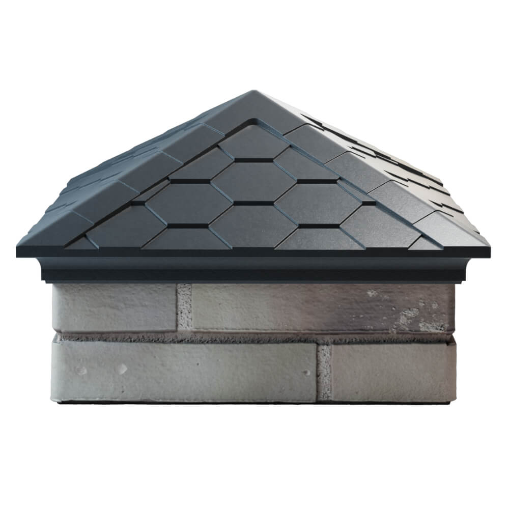 Колпак Zking Эверест Серый на столб 1.5х1.5 кирпича (390х390мм)