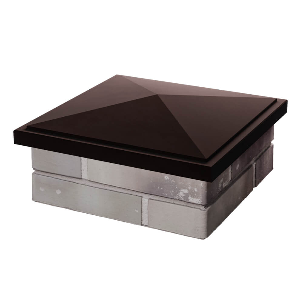 Колпак Zking БонаМоно Коричневый на столб 1.5х1.5 кирпича (385х385, 400х400мм)