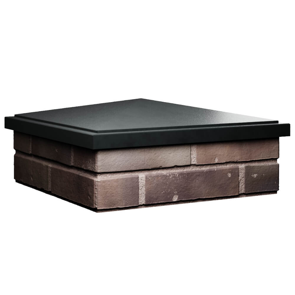 Колпак Zking БонаМоно Черный на столб 2х2 кирпича (515х515, 530х530мм)